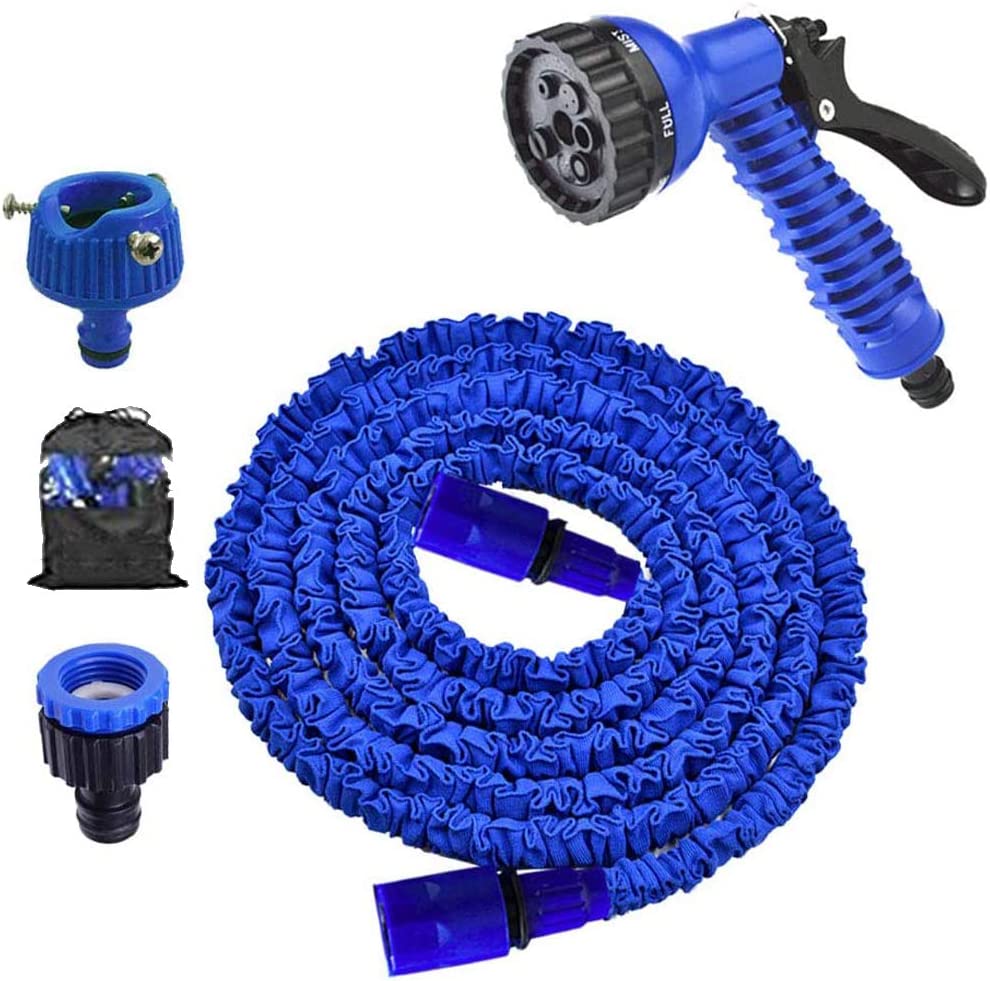 【楽天スーパーSALE】のびるホース 散水ホース 伸縮ホース 5m-15m 3倍に伸びるホース 7パターン散水ノ..