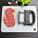肉筋切り器 ミートテンダライザー 48本刃仕様 ジャカード 保護カバー付き キッチン 肉刺し ステンレス製 肉たたき お肉を柔らかく 錆びにくい ステーキ かつ...