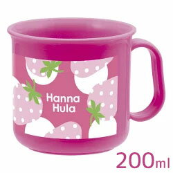 Hanna Hula いちご 耐熱コップ　200mlハンナフラ スープ カップ　歯磨き お弁当 イチゴ 苺 女の子　水玉 キッズ 子供 幼稚園 日本製 食洗機対応 [13554][18152] P10