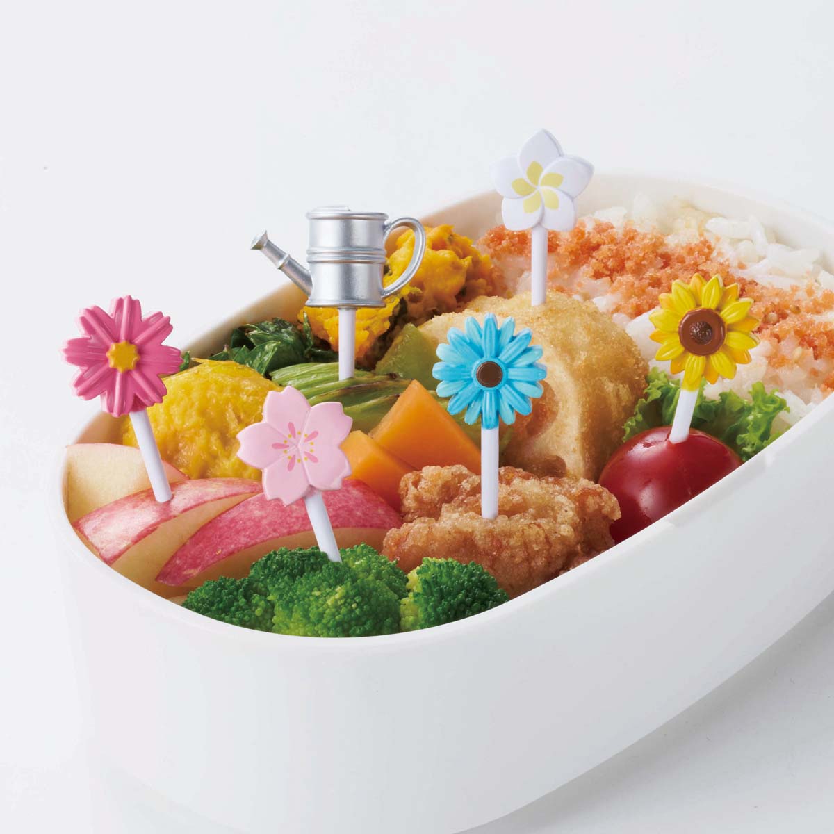 乐天商城 - 花咲くピック ピックス 串 お弁当グッズ お弁当 ランチ グッズ キャラ弁 デコ弁 かわいい 女子 女の子 子供 お花 ヒマワリ サクラ コスモス プルメリア ガーベラ ジョーロ トルネ [M便 1/4] [11011]