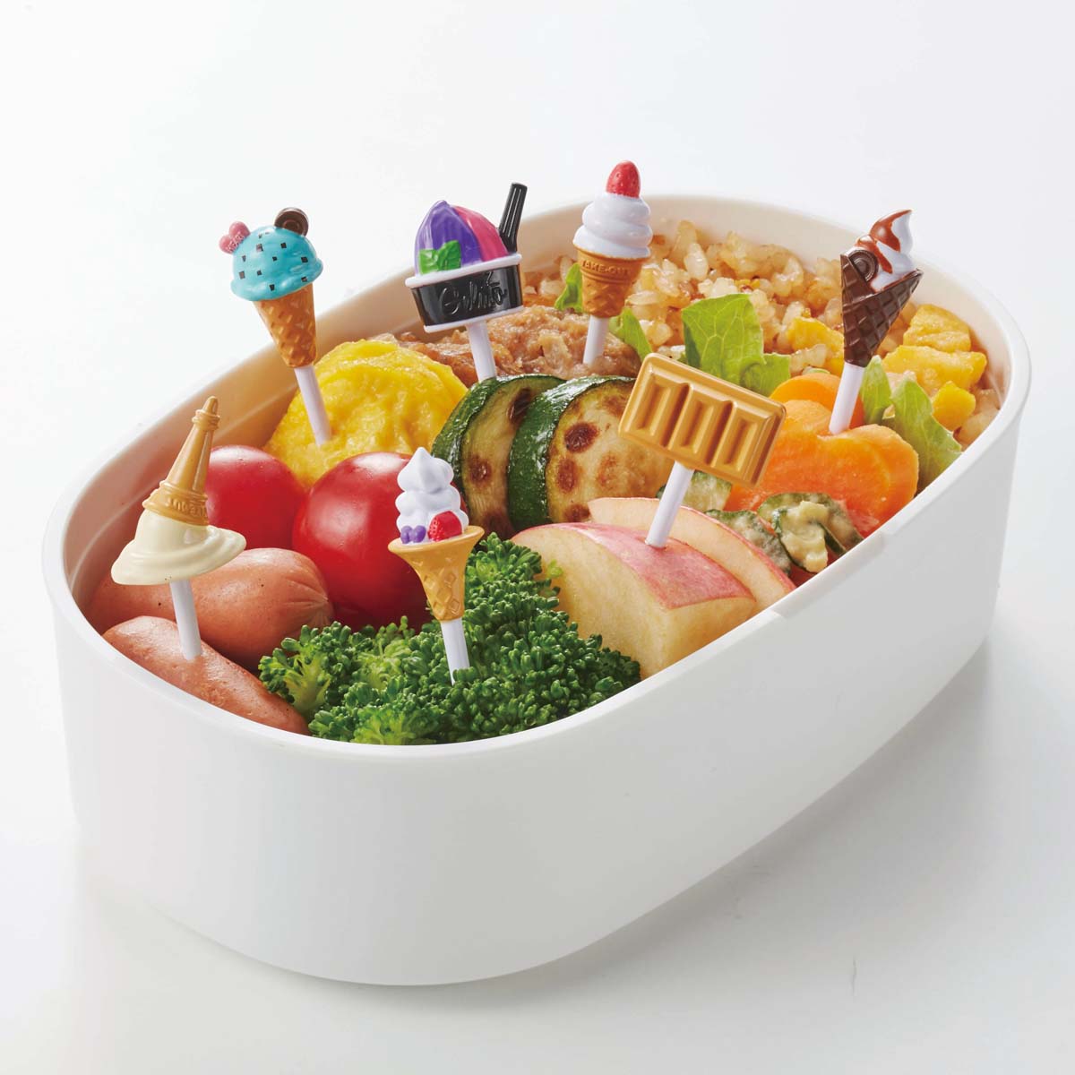 樂天商城 - アイスクリーム ピック お弁当 ピックス 串 グッズ キャラ弁 デコ弁 かわいい 男子 女子 子供 大人 おもしろい 女性 男性 チョコミント ソフトクリーム いちご＆ソフト ワッフルコーンミックスソフト ジェラート 落ちたアイス モナカアイス [M便 1/4] [11012]