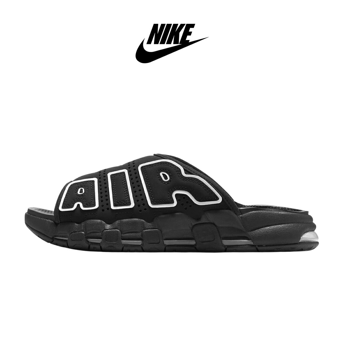 [NIKE] AIR MORE UPTEMPO SLIDE DV2132-001 送料無料 ナイキ 韓国正規品 ブラック 黒 エア アップテンポ サンダル スリッパ シューズ 靴 厚底 夏 ビーチ メンズ 男子 男性 学生 可愛い おしゃれ ロゴ