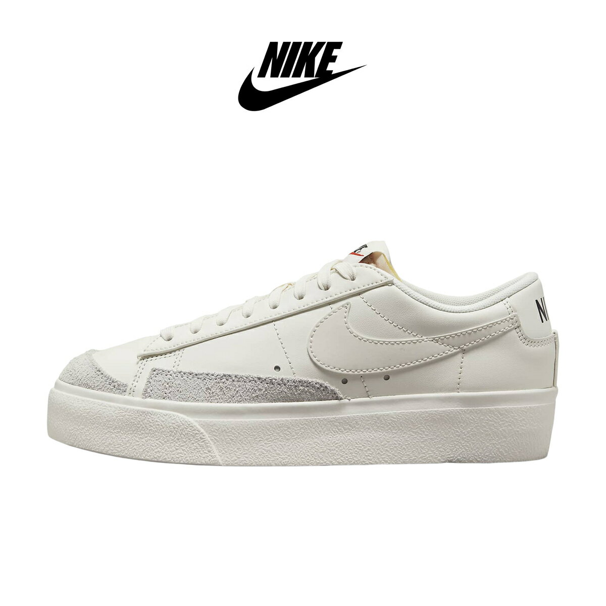 送料無料 NIKE WMNS BLAZER LOW PLATFORM DJ0292-105 ナイキ 韓国正規品 ブレーザー スニーカー シューズ 靴 ランニング デイリーユース 厚底 ホワイト 白 セイル レディース ウィメンズ 女子 女性 学生 オシャレ