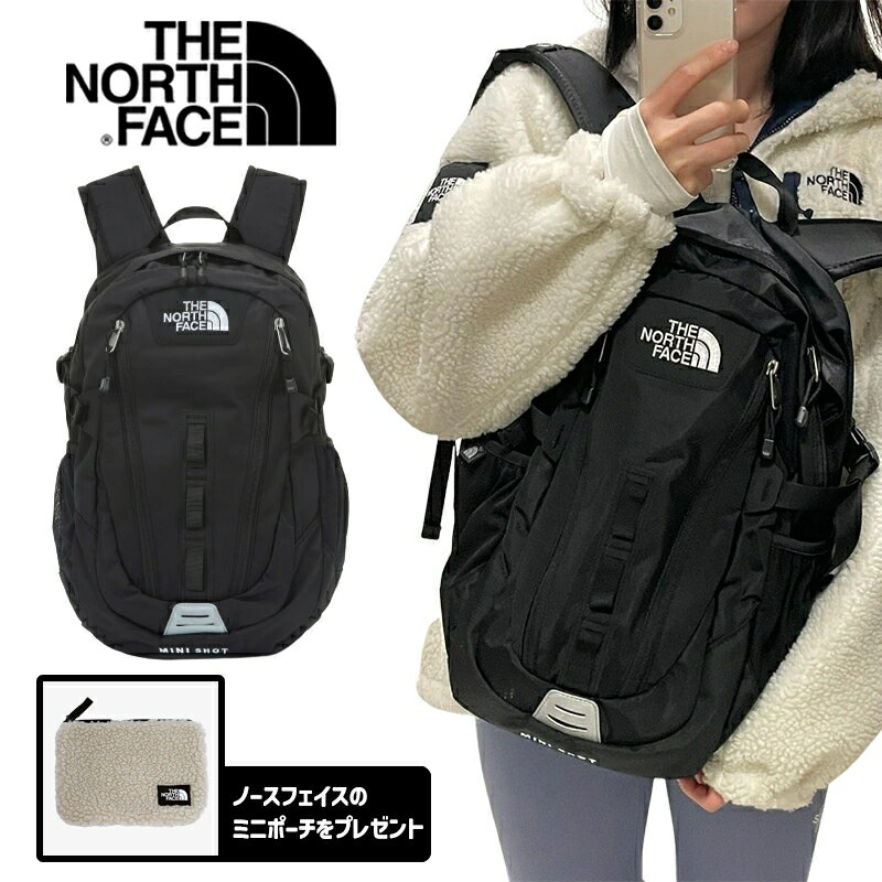 【おまけ付き】送料無料 THE NORTH FACE MINI SHOT ザノースフェイス 韓国正規品 ミニショット リュック バッグ かばん 小さめ 小型 ブラック 黒 軽量 学生 メンズ レディース ユニセックス 大人 おしゃれ シングルショット カジュアル