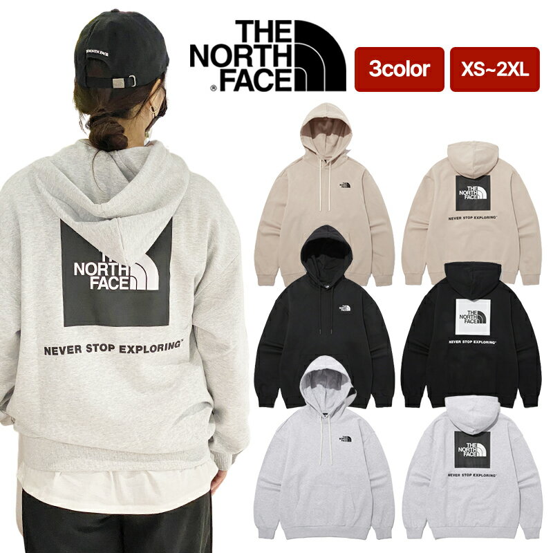 送料無料 THE NORTH FACE COTTON NSE BOX LOGO HOODIE ザノースフェイス 韓国正規品 パーカー フード付き スウェット トップス ロンT メンズ レディース ユニセックス 男子 女子 男性 女性 学生 おしゃれ 可愛い カジュアル XXL XXXL 春