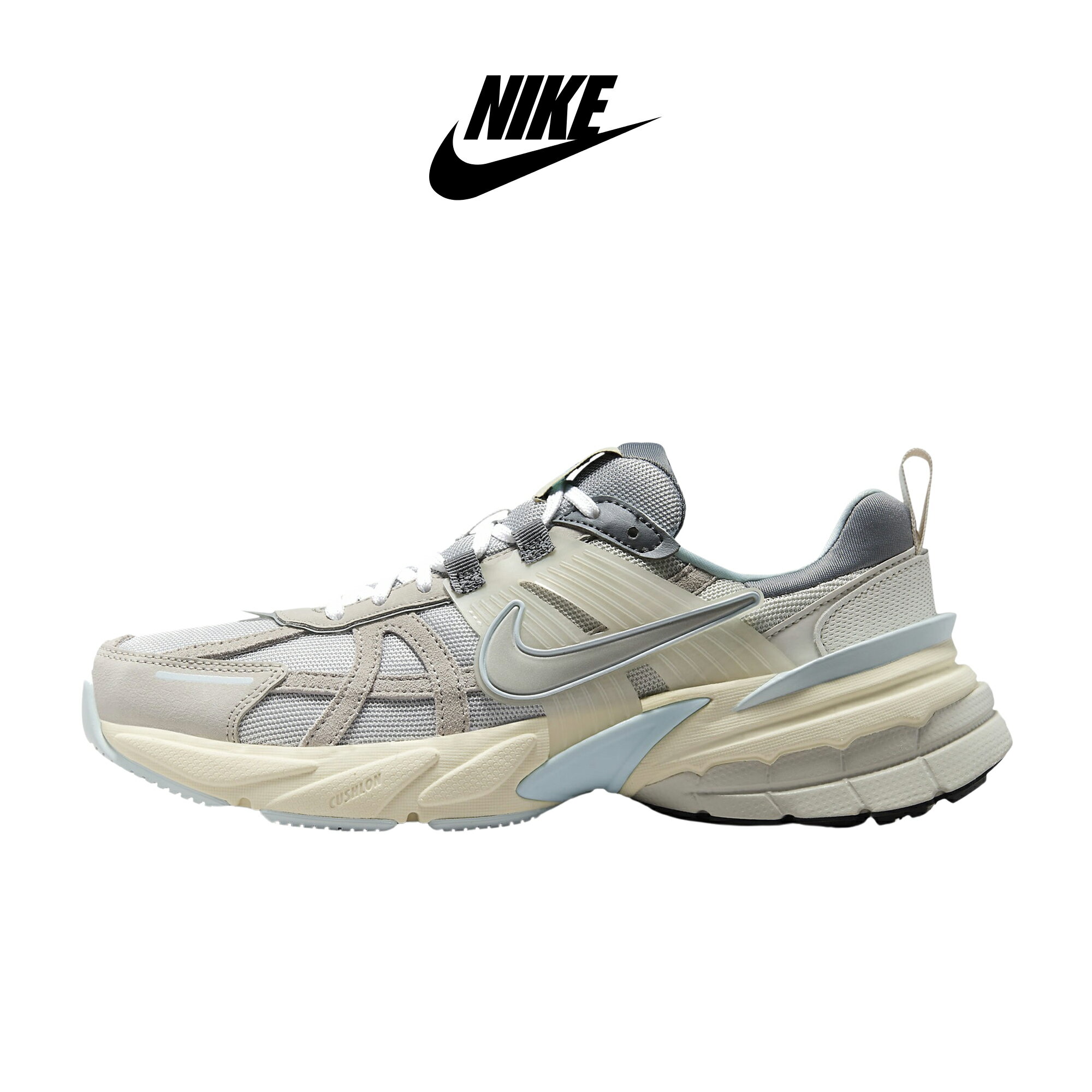 楽天YEPPUDA【ソックスプレゼント】送料無料 NIKE V2K RUN FZ3596-072 ナイキ 韓国正規品 V2Kラン レトロ ライトボーン スモークグレー メタリックプラチナ スニーカー シューズ 靴 履きやすい おしゃれ レディース 学生 通勤 通学 ランニング コーデ