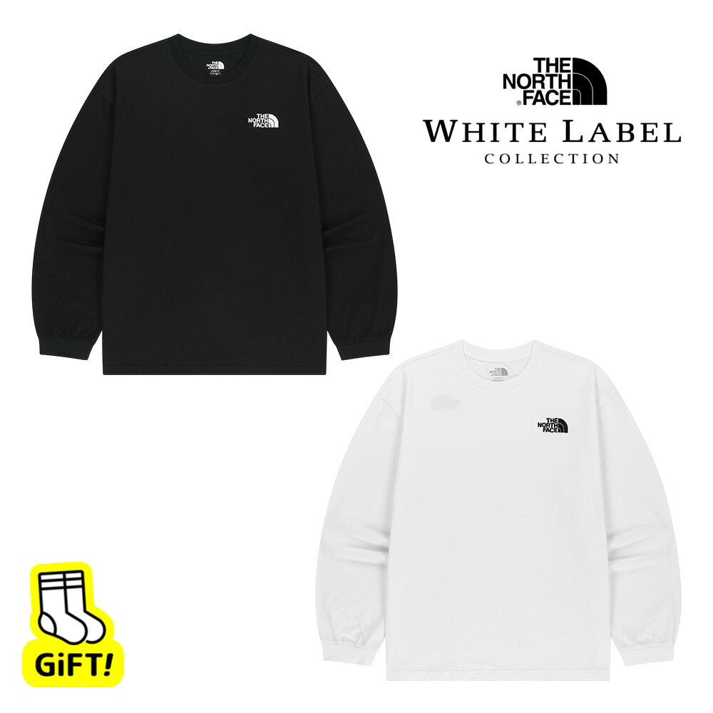 ☆先着500円OFF☆ 送料無料 ノースフェイス THE NORTH FACE ESSENTIAL L/S R/TEE 韓国ノースフェイス スウェット 大きいサイズ 長袖 トップス 男性 女性 学生 おしゃれな 無地 シンプル カジュアル ブランド 春 秋 旅行 【韓国正規品/関税込/靴下 ギフト】（楽天・YEPPUDA）