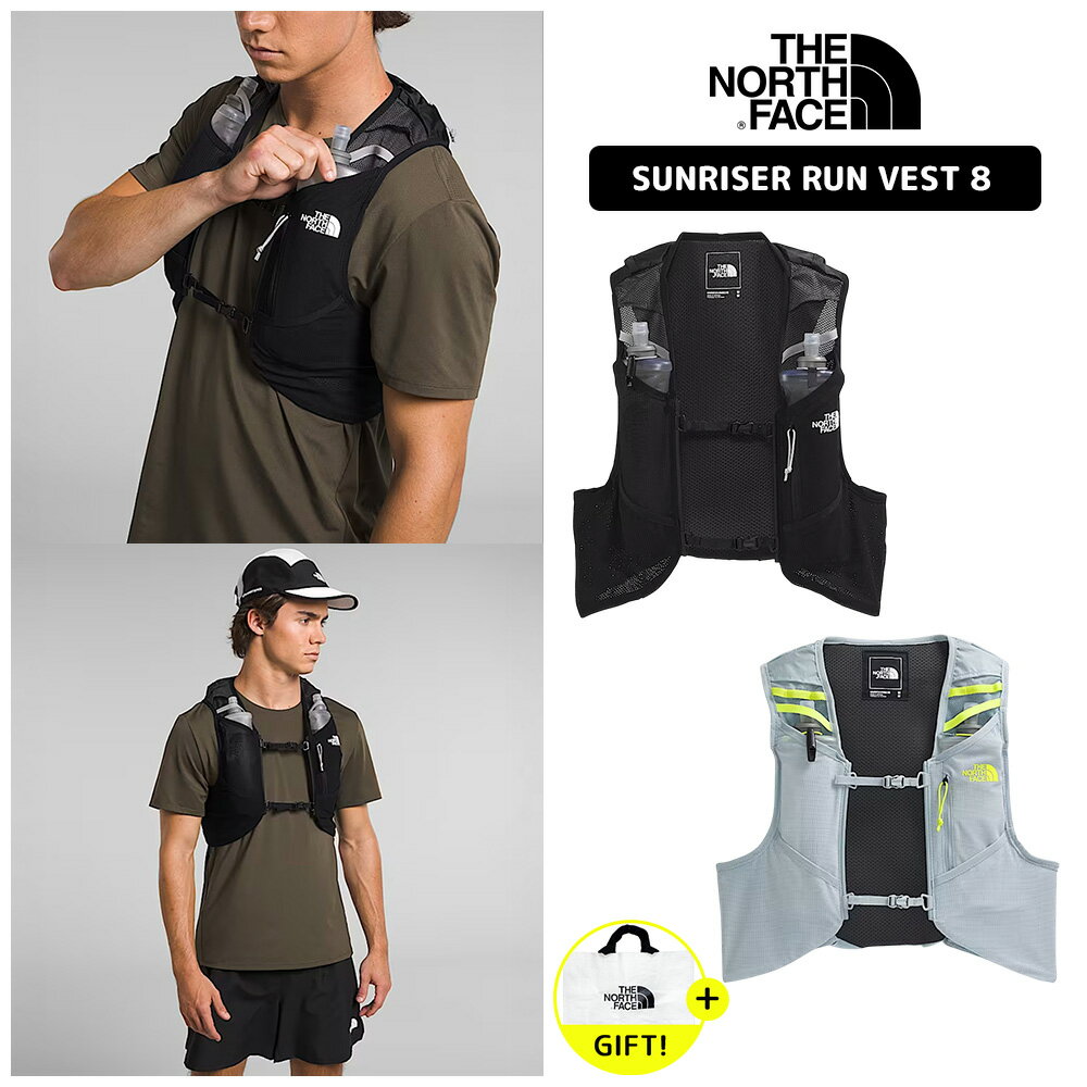 ★最大2000円クーポン★ 送料無料 ノースフェイス ベスト THE NORTH FACE SUNRISER RUN VEST 8 韓国ノースフェイス ランニング アウトドア 山登 山登り トレイル 水筒 春 夏 NA5AS30A NA5AS30B【韓国正規品/関税込/エコバッグ ギフト】