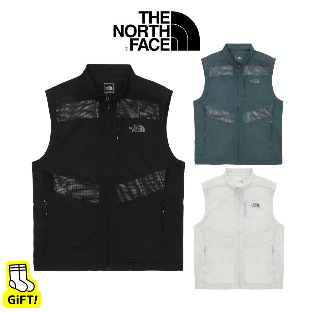 ☆先着500円OFF☆ 送料無料 ノースフェイス ベスト THE NORTH FACE M'S MESH FLY VEST 韓国ノースフェイス 春夏 メッシュ 通気性 登山 ハイキング アウトドア アクティブ トップス メンズ 男性 NV5VS00A NV5VS00B 【韓国正規品/関税込/靴下 ギフト】（楽天・YEPPUDA）