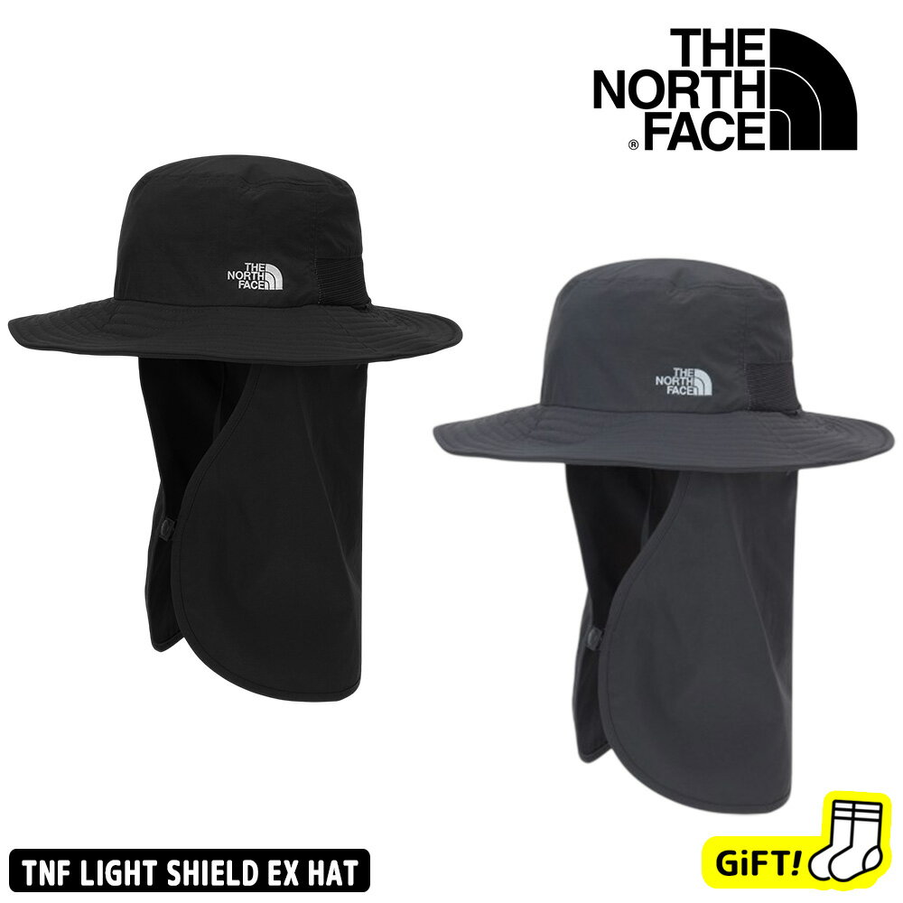 ☆送料無料☆ ノースフェイス ハット THE NORTH FACE TNF LIGHT SHIELD EX HAT 韓国ノースフェイス 帽子 日焼け防止 サンシェード 通気性 夏 NE3HS10 【韓国正規品/関税込/靴下 ギフト】 夏の登山や屋外アクティビティに最適な、取り外し可能なサンシェード付きのハットです。 ★ 韓国正規品 ★ 韓国ノースフェイス ★THE NORTH FACE ザノースフェイスTNF LIGHT SHIELD EX HAT■商品説明夏の登山や屋外アクティビティに最適な、取り外し可能なサンシェード付きのハットです。サンシェードにあしらわれた大胆なビッグレタリングロゴが、デザインのアクセントとして存在感を放ちます。機能面では、夏の強い日差しを効果的に遮る長めのツバを採用し、縁にワイヤーを内蔵することで、用途に合わせてツバの形を自由自在に調整できるよう仕上げました。また、クラウンの後方にはメッシュ素材を配して通気性を確保し、熱がこもりにくい仕様にしています。実用性にもこだわり、風が強い日でも安心な取り外し可能なあご紐や、後部でフィット感を調節できるサイズストリングを完備。さらに、額が触れる部分にはストレッチ性に優れ、肌当たりが良く快適な着用感をキープする素材を採用するなど、細部のディテールまで追求した一品です。■カラー/品番BLACK(NE3HS10A)CHARCOAL GREY(NE3HS10B)■サイズM L XL ■素材ナイロン100％■原産地中国 5