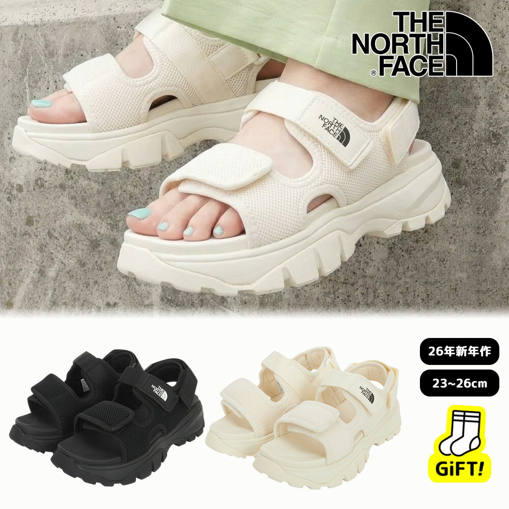 ☆送料無料☆ ノースフェイス サンダル THE NORTH FACE W VELCRO SANDAL 韓国ノースフェイス 靴 シューズ スポーツサンダル 厚底 ベルクロ メッシュ 軽量 通気性 アウトドア レディース ウィメンズ 女性 夏 NS82S04A NS82S04B 【韓国正規品/関税込/靴下 ギフト】（楽天・YEPPUDA）