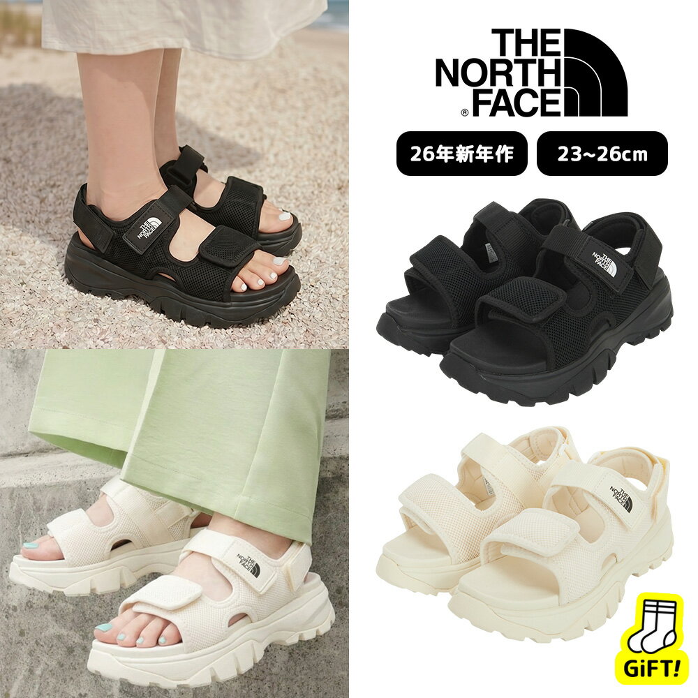 ☆先着順最大1000円OFF☆ ノースフェイス サンダル THE NORTH FACE W VELCRO SANDAL 韓国ノースフェイス 靴 シューズ スポーツサンダル 厚底 ベルクロ メッシュ 軽量 通気性 アウトドア レディース ウィメンズ 女性 夏 NS82S04A NS82S04B 【韓国正規品/関税込/靴下 ギフト】