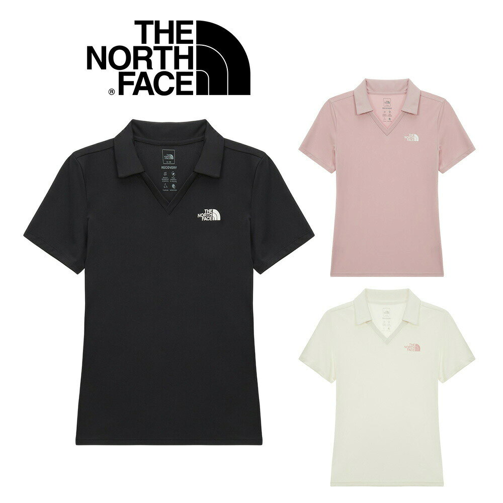 ★最大2000円クーポン★ 送料無料 ノースフェイス ポロシャツ THE NORTH FACE W'S RECOVERY S/S POLO 韓国ノースフェイス 半袖 襟付き Tシャツ ゴルフウェア スポーティ シンプル お出かけ レディース ウィメンズ 女性 夏 NT7PS35A NT7PS35C