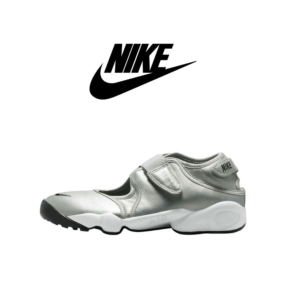 ★最大2000円クーポン★ 送料無料 ナイキ スニーカー NIKE AIR RIFT LEATHER HM5737-003 エアリフト 足袋シューズ スニーカーサンダル レザー シルバー ストラップ レディース