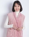 【SALE】婦人エンボス裏ボアベスト あったかベスト (M.L.LLサイズ)おうち時間 部屋着 贈り物 レディス BULEMATE ブルーメイト
