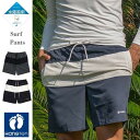 \期間限定SALE/'【メーカー直販】パンツ メンズ【HANGTEN】バイカラーサーフパンツ 水陸両用 ショートパンツ UVカット 海 プール 夏 ポケット付パ...