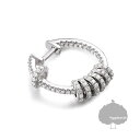 6リング付き フープピアス ラインストーン シルバー EXO 韓流 3WAY 男女兼用 メンズ レディース 韓国 韓流 ファッション ギフト プレゼント 一個 ...