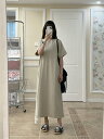 ワンピース ロングTシャツ レディース 春夏 Tシャツ 半袖 ロングワンピース ロング丈 クルーネック ワンピ ロングワンピ 無地 ゆったり 体型カバー 大きいサイズ おしゃれ カジュアル シンプル きれいめ 夏服 20代 30代 40代 50代 送料無料(4)