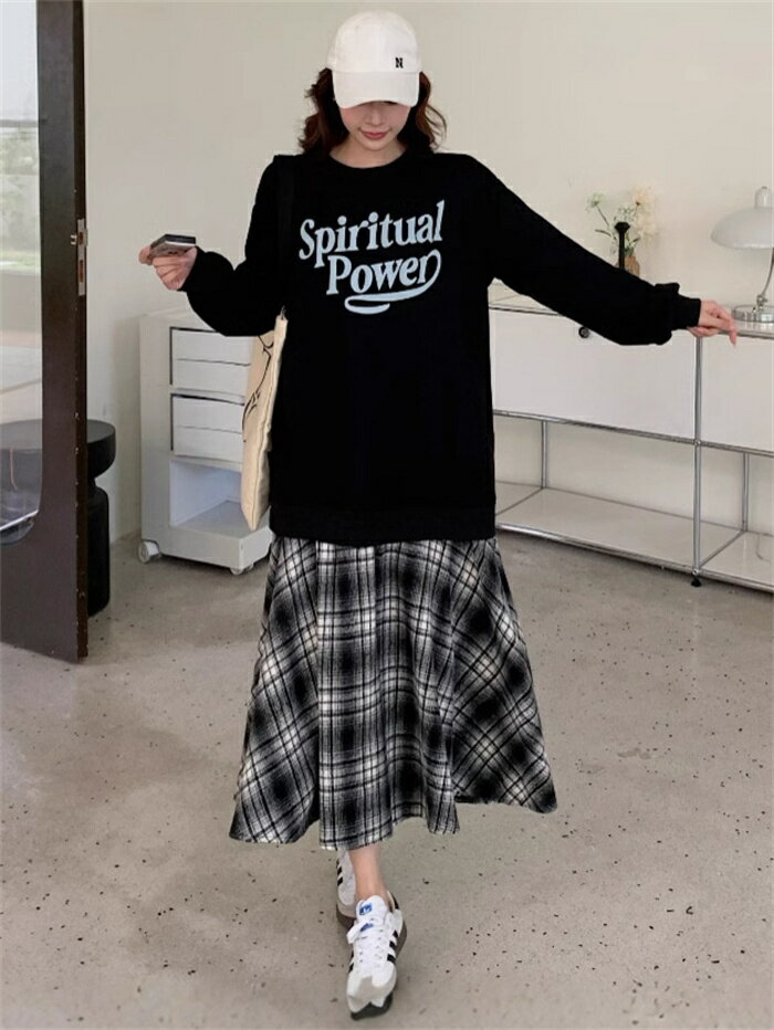 ワンピース 異素材 切り替えワンピース レディース 切り替え ロングパーカー 大きいサイズ ロングワンピース チェック柄 長袖 異素材切り替え スウェット パーカーワンピース ロング丈 フレア ゆったり 体型カバー 着痩せ 大人 カジュアル シンプル 可愛い