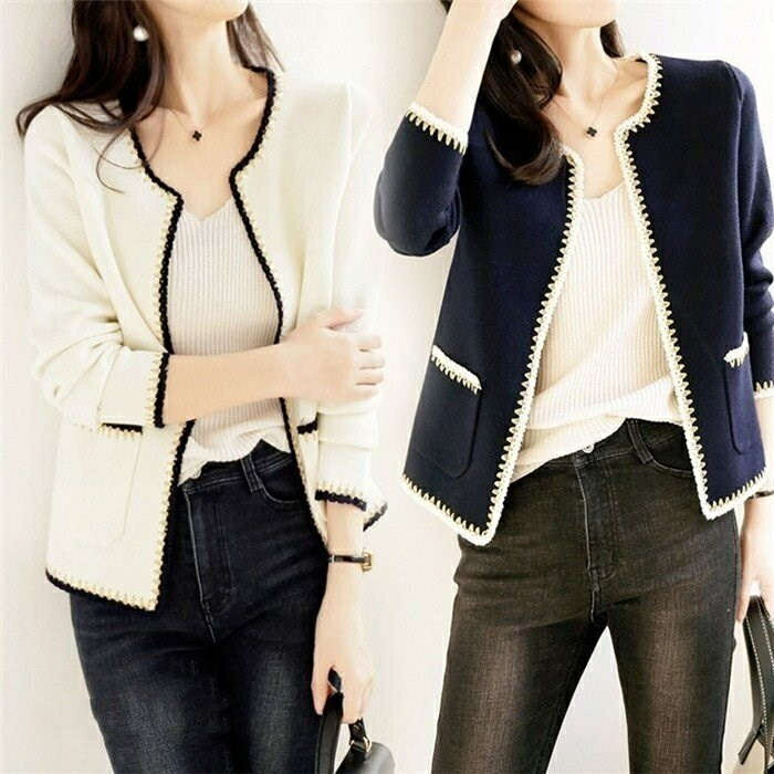 ツイードジャケット ノーカラージャケット レディース 秋新作 ジャケットショート丈 ニットカーディガン ブレザー 40代 アウター 韓国風 オシャレ 入学式 大人 通勤 30代 送料無料