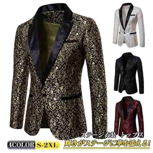 カラ ステージ衣装 花柄 楽天3位入賞！スーツ メンズ ジャケット