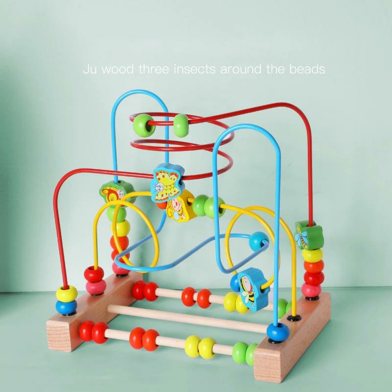 ビーズコースター ルーピング おもちゃ ビーズ玩具 幼児 知育玩具 動物 木製 早期開発 指先訓練 算数 男の子 女の子 誕生日 プレゼント 出産祝い