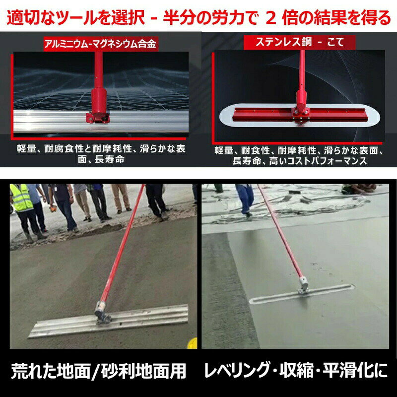 土間仕上げツール コンクリート 角度調整 マジックタンパー セメント モルタル 土...