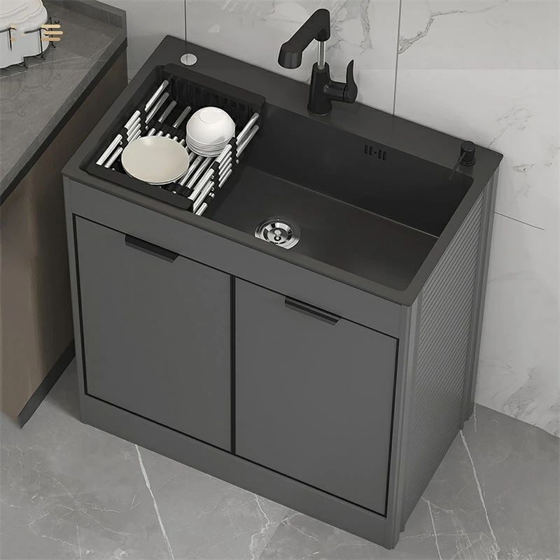 屋外シンク 流し台 シンク ガーデンシンク 洗面台 キッチンシンク 簡易流し台 ステンレスキッチンシンクキャビネット付き システ