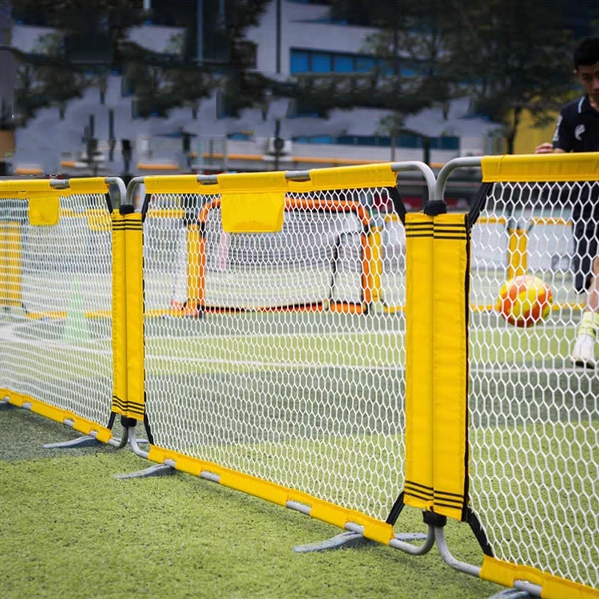 リバウンドネット サッカーフィールドフェンス 拡張可能 サッカー セキュリティゲート 自立型 折りたたみ トレーニング パーティ