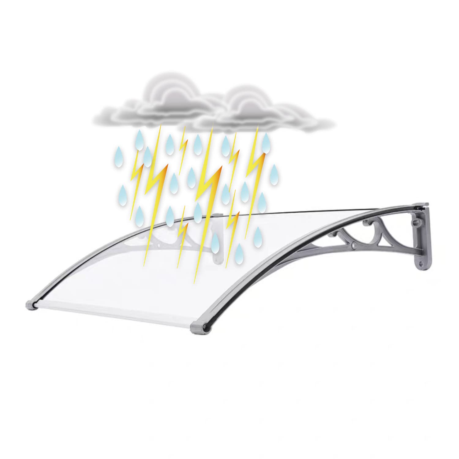屋根 ひさし 庇 後付け 雨よけ 玄関ひさし 窓オーニング テラス屋根雨雪保護 梅雨...