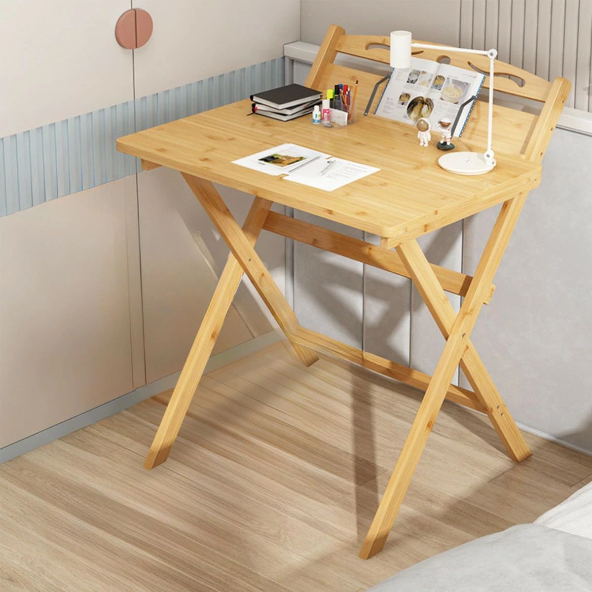 折りたたみデスク 幅70 80 100×奥行50×高さ75cm 完成品 竹製折りたたみ机 勉強机 机 折り畳み pcデスク パソコンデスク コンパ