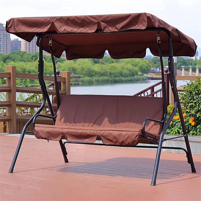 Rakuten - ガーデン ブランコ 2人掛け ポーチブランコ 屋外/室内 スウィングベンチ 幅174×奥行110×高さ157cm ガーデンスイングチェア メ