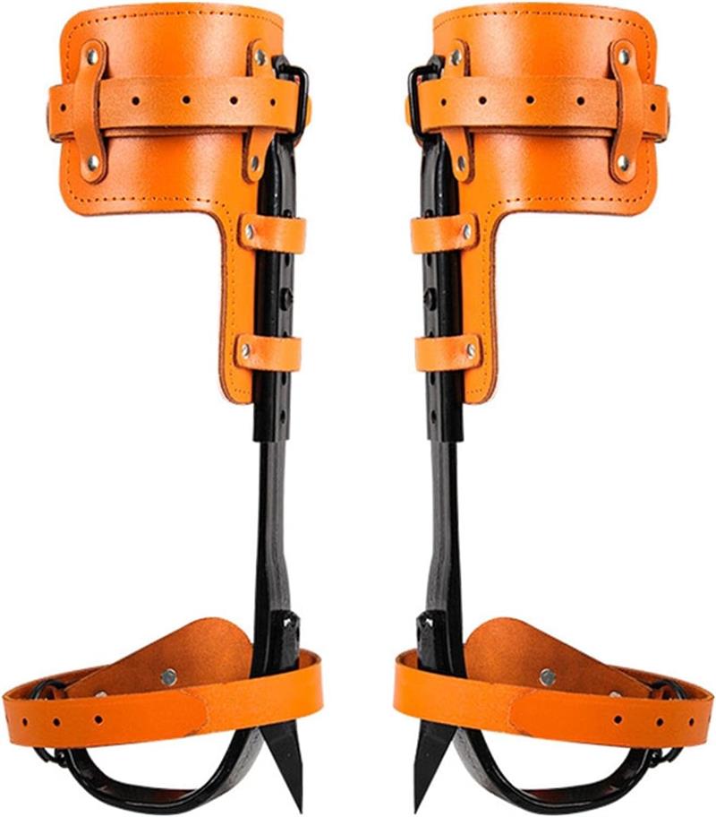 Spats - 木登り器 木登り道具 昇柱器 狩猟用品 木登り靴 直立木登りツール 木登りツール調節可能なストラップロープ 滑り止めペダル 落下