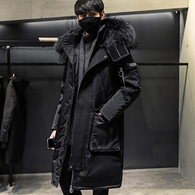 ダウンコート メンズ ダウンジャケット 防寒着 ロングコート フード付 ダウン コート ファー付き 冬服 厚手 撥水 防風 通勤 通学