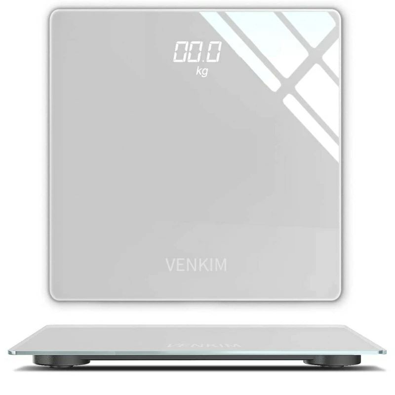 体重計 ボディスケール コンパクト 薄型 軽量 自動ON/OFF 高精度 バックライト付き 強化ガラス 健康管理 収納便利