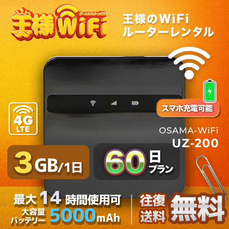wifi レンタル 3GB 毎日 60日 無制限 高