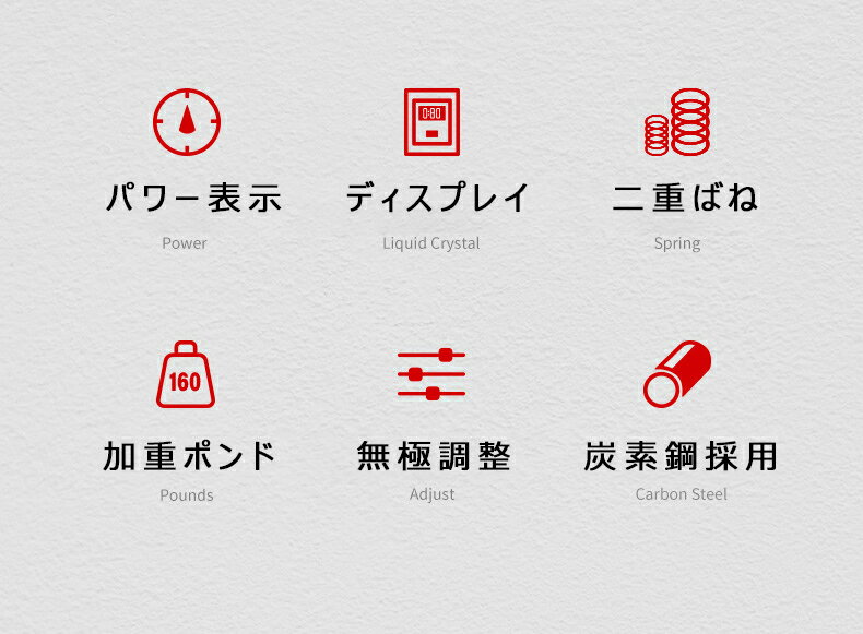 【10-250kg 計数】エキスパンダー 腕力器 負荷 ディスプレイ スマートカウント 初...