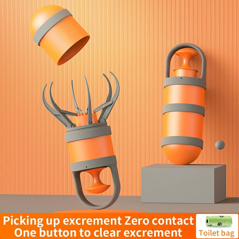 ペット用フンキャッチャー うんち袋付き 犬 うんち スコップ 散歩用 手が汚れない うんち処理スコップ ..