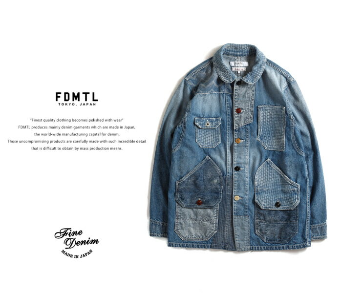 【FDMTL】 FDMTL PATCHWORK COVERALL 3YR カバーオール fa20ss【日本製】【送料無料】【 FUNDAMENTAL（ファンダメンタル)】M/L/XL