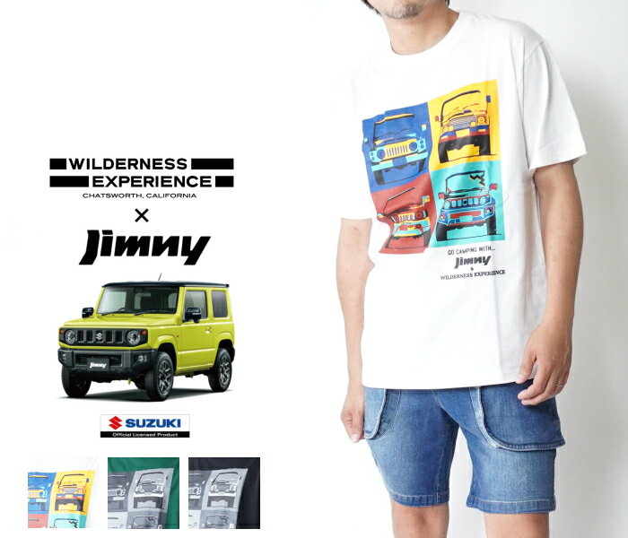 期間限定 30%OFF SALE WILDERNESS EXPERIENCE/ウィルダネス エクスペリエンス 822202 JIMNY/WD コラボ DNAプリント半袖Tシャツ 限定モーテルキー付き 限定企画　SUZUKI JIMNY キャンプ アウトドア コラボT