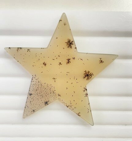 モスアゲート　星型カット重量　　36.38ct　ルース