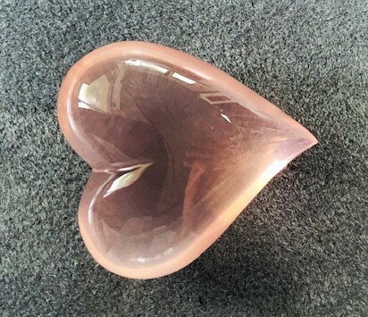 ローズクォーツ　大粒ハートカット43.30ct　ルース