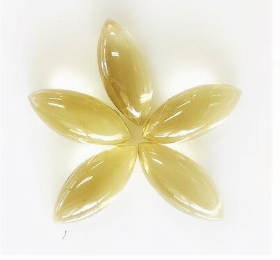 Rakuten - レモンクォーツ　マーキスカボション　5個セット　合計21.05ct　ルース