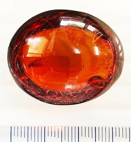gem-ichinoseのドミニカ産　虫入りブルーアンバー34.98ct　虫入り琥珀　コハク　ルース｜アングル2