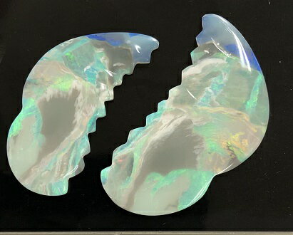 Opal - オパール　27.60ct 　2個セットルース変型カット　オーストラリア産　ルース