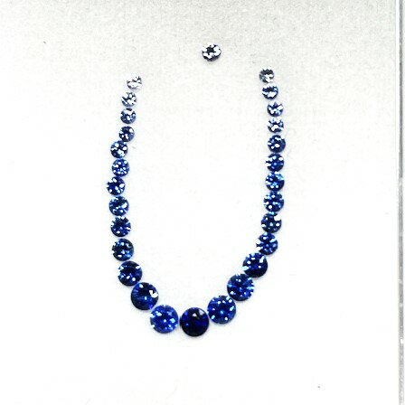 サファイア　1.2〜2.2mm　グラデーション28個　0.64ct