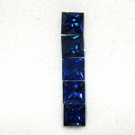 サファイア 3.5mm プリンセスカット5個 1.50ct サファイア 3.5mm プリンセスカット5個 1.50ct