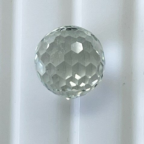 ホワイトトパーズ 9.60ct ミラーボール状 ラウンドファセッティッドシェイプ ソーティング付き ルース トパーズ ホワイトトパーズ 9.60ct ミラーボール状 ラウンドファセッティッドシェイプ ソーティング付き ルース トパーズ