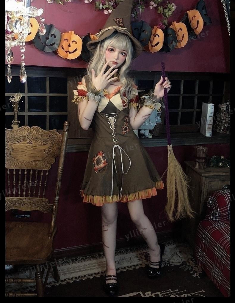 5点セット ハロウィン ハロウィン衣装 女性用 アリス 案山子 かかし 衣装 仮装 コ...