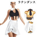2点セットラテン衣装 タッセル トップス スカート ラテンダン ス上品 ラテンダンス衣装 レッスン着 レディース バチャータ ズーク アルゼンチンタンゴ 社交ダンス衣装 ラテンダンス 競技 練習服 チャチャ ルンバ サルサ タンゴ パソドプレ 衣装 海外通販